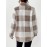 Plaid Pattern Button Front Jacket, Elegant Long Sleeve Warm Outerwear For Fall & Winter, Women's Clothing