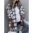Plaid Shacket Jacket - Relaxed Fit Casual Outerwear with Classic Button Front Closure, Long Sleeves for Added Warmth, Versatile for Daily Wear - Designed Exclusively for Womens Clothing