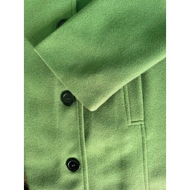 Stylish Solid-Colored Single Breasted Coat - Warm and Cozy Casual Long Sleeve Fall and Winter Outerwear for Women - Soft and Comfortable Fabric, Classic Design, Versatile and Timeless Style, Perfect for Daily Life, Work, and Outdoor Activities
