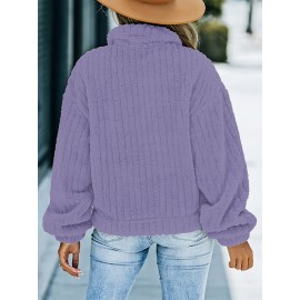 Luxurious Solid Faux Fur Trucker Jacket - Warm & Stylish Long Sleeve for Fashion-Forward Women - Perfect Casual Wear for Fall & Winter