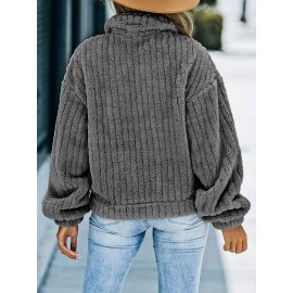 Luxurious Solid Faux Fur Trucker Jacket - Warm & Stylish Long Sleeve for Fashion-Forward Women - Perfect Casual Wear for Fall & Winter