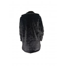 Cozy Faux Fur Long Sleeve Teddy Coat - Soft, Micro Elastic, and Plush Winter Outerwear with Button Closure - Elegant Womens Casual Fashion for Cold Winter Days