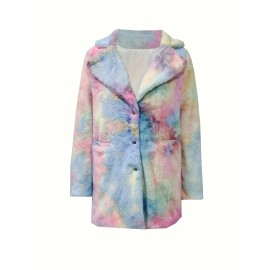 Cozy Faux Fur Long Sleeve Teddy Coat - Soft, Micro Elastic, and Plush Winter Outerwear with Button Closure - Elegant Womens Casual Fashion for Cold Winter Days