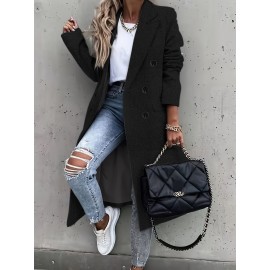 Timeless Classic Double Breasted Trench Coat - Water Resistant, Long Sleeve, Belted, Casual Outerwear for Women - Perfect for Rainy Days, Daily Commute, and Business Casual Occasions
