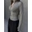Womens Chic Zipper Front Slim Fit Top - Soft Stretch Mock Neck Long Sleeve - Versatile Seasonal Wardrobe Staple for Spring & Fall
