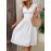 Flutter-Sleeve Ruffle Dress - V-Neck with Shirred Waist Detail - Perfect For Spring & Summer Events, Womens Fashion