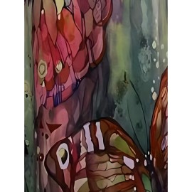 Butterfly Print V-Neck Casual Dress - Lightweight & Feminine for Spring & Summer - Short Sleeve, Comfortable Fit - Trendy Womens Clothing for Warm Weather
