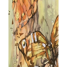 Butterfly Print V-Neck Casual Dress - Lightweight & Feminine for Spring & Summer - Short Sleeve, Comfortable Fit - Trendy Womens Clothing for Warm Weather