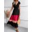 Color Block Pleated Dress, Casual Surplice Neck Cap Sleeve Dress, Women's Clothing