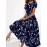 Blossoming Floral Print Dress - Comfortable Crew Neck, Stylish Short Sleeves - Perfect for Spring & Summer - Fashionable Womens Clothing