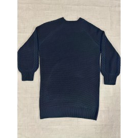 Cozy Cable Knit Sweater Dress - Soft, Casual, Solid-Colored, Long Sleeve, Comfortable, Relaxed Fit, Women's Winter Clothing, Everyday Wear, Office Lady Style