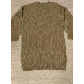 Cozy Cable Knit Sweater Dress - Soft, Casual, Solid-Colored, Long Sleeve, Comfortable, Relaxed Fit, Women's Winter Clothing, Everyday Wear, Office Lady Style