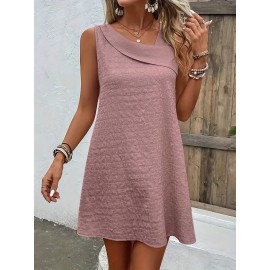 Chic Womens Sleeveless Mini Tank Dress - Lightweight & Breathable for Summer & Spring - Casual Loose Fit Fashion