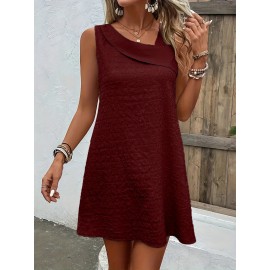 Chic Womens Sleeveless Mini Tank Dress - Lightweight & Breathable for Summer & Spring - Casual Loose Fit Fashion