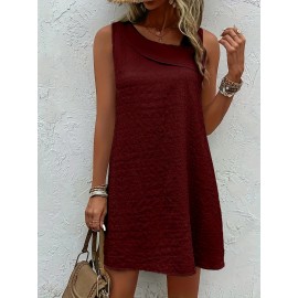 Chic Womens Sleeveless Mini Tank Dress - Lightweight & Breathable for Summer & Spring - Casual Loose Fit Fashion