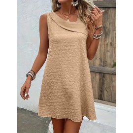 Chic Womens Sleeveless Mini Tank Dress - Lightweight & Breathable for Summer & Spring - Casual Loose Fit Fashion