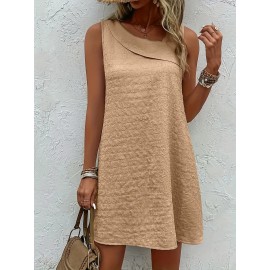 Chic Womens Sleeveless Mini Tank Dress - Lightweight & Breathable for Summer & Spring - Casual Loose Fit Fashion