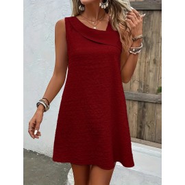 Chic Womens Sleeveless Mini Tank Dress - Lightweight & Breathable for Summer & Spring - Casual Loose Fit Fashion