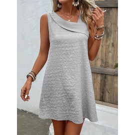 Chic Womens Sleeveless Mini Tank Dress - Lightweight & Breathable for Summer & Spring - Casual Loose Fit Fashion