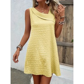 Chic Womens Sleeveless Mini Tank Dress - Lightweight & Breathable for Summer & Spring - Casual Loose Fit Fashion