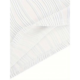 Chic Wavy Stripe V-Neck Sleeveless Mini Dress - Fashionable Womens Clothing for Casual Chic Style