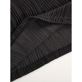 Chic Wavy Stripe V-Neck Sleeveless Mini Dress - Fashionable Womens Clothing for Casual Chic Style