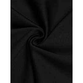 Sexy One Shoulder Ruffle Trim Tunic Dress - Elastic Micro Stretch, Bodycon Fit, Sleeveless, Split Midi, Solid Color, Polyester, Knit Fabric, Perfect for Summer Party Dressing