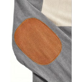 Mens Retro Color Block Knitted Mid Stretch Stand Collar Pullover Sweater - Warm, Casual, Long Sleeve, Button Front, Machine Washable - Perfect for Fall and Winter, Old Money Style
