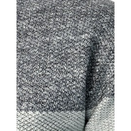 Warm And Thick Fleece Jacket For Male, Men's Casual Comfy Color Block Mid Stretch Zip Up Knit Cardigan For Winter And Fall
