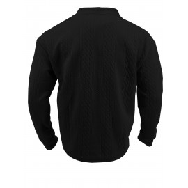Cozy Cable Knit Sweater - Men's Casual Warm Loose Fit V Neck Pullover Sweater for Fall Winter - Soft Cotton Blend, Slightly Stretchy, Old Money Style, Perfect for Outdoor Activities