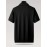 Men's Stripe Pattern Medium Stretch Short Sleeve Lapel Sweater, Men's Casual Solid Color V-Neck Top For Daily Wear & Business Clothing