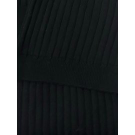 Men's Stripe Pattern Medium Stretch Short Sleeve Lapel Sweater, Men's Casual Solid Color V-Neck Top For Daily Wear & Business Clothing