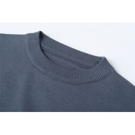 CozyFit Knitted Sweater - Soft, Warm, Slightly Stretchy Crew Neck Pullover for Men - Perfect for Fall and Winter Seasons, Casual Daily Wear, and Outdoor Activities