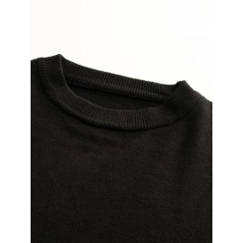 CozyFit Knitted Sweater - Soft, Warm, Slightly Stretchy Crew Neck Pullover for Men - Perfect for Fall and Winter Seasons, Casual Daily Wear, and Outdoor Activities