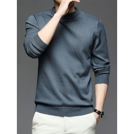 CozyFit Knitted Sweater - Soft, Warm, Slightly Stretchy Crew Neck Pullover for Men - Perfect for Fall and Winter Seasons, Casual Daily Wear, and Outdoor Activities