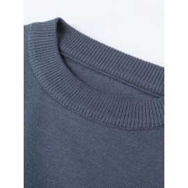 CozyFit Knitted Sweater - Soft, Warm, Slightly Stretchy Crew Neck Pullover for Men - Perfect for Fall and Winter Seasons, Casual Daily Wear, and Outdoor Activities