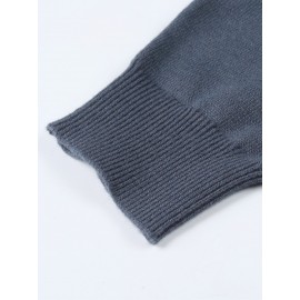 CozyFit Knitted Sweater - Soft, Warm, Slightly Stretchy Crew Neck Pullover for Men - Perfect for Fall and Winter Seasons, Casual Daily Wear, and Outdoor Activities