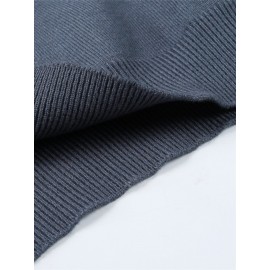 CozyFit Knitted Sweater - Soft, Warm, Slightly Stretchy Crew Neck Pullover for Men - Perfect for Fall and Winter Seasons, Casual Daily Wear, and Outdoor Activities