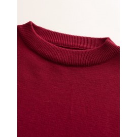 CozyFit Knitted Sweater - Soft, Warm, Slightly Stretchy Crew Neck Pullover for Men - Perfect for Fall and Winter Seasons, Casual Daily Wear, and Outdoor Activities