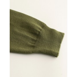 CozyFit Knitted Sweater - Soft, Warm, Slightly Stretchy Crew Neck Pullover for Men - Perfect for Fall and Winter Seasons, Casual Daily Wear, and Outdoor Activities