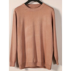 CozyFit Knitted Sweater - Soft, Warm, Slightly Stretchy Crew Neck Pullover for Men - Perfect for Fall and Winter Seasons, Casual Daily Wear, and Outdoor Activities