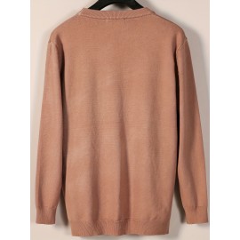 CozyFit Knitted Sweater - Soft, Warm, Slightly Stretchy Crew Neck Pullover for Men - Perfect for Fall and Winter Seasons, Casual Daily Wear, and Outdoor Activities