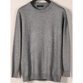CozyFit Knitted Sweater - Soft, Warm, Slightly Stretchy Crew Neck Pullover for Men - Perfect for Fall and Winter Seasons, Casual Daily Wear, and Outdoor Activities