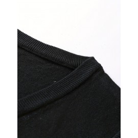 Mens Stylish Casual Knitted Wool Vest - Fashionable V-Neck, Sleeveless Thermal Jacket for Autumn & Winter - Perfect Insulating Layer, Versatile Tank Top Alternative