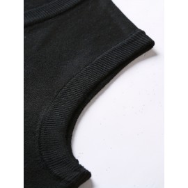Mens Stylish Casual Knitted Wool Vest - Fashionable V-Neck, Sleeveless Thermal Jacket for Autumn & Winter - Perfect Insulating Layer, Versatile Tank Top Alternative