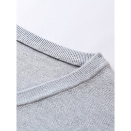 Mens Stylish Casual Knitted Wool Vest - Fashionable V-Neck, Sleeveless Thermal Jacket for Autumn & Winter - Perfect Insulating Layer, Versatile Tank Top Alternative