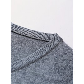 Mens Stylish Casual Knitted Wool Vest - Fashionable V-Neck, Sleeveless Thermal Jacket for Autumn & Winter - Perfect Insulating Layer, Versatile Tank Top Alternative