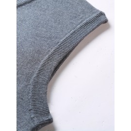 Mens Stylish Casual Knitted Wool Vest - Fashionable V-Neck, Sleeveless Thermal Jacket for Autumn & Winter - Perfect Insulating Layer, Versatile Tank Top Alternative