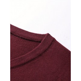 Mens Stylish Casual Knitted Wool Vest - Fashionable V-Neck, Sleeveless Thermal Jacket for Autumn & Winter - Perfect Insulating Layer, Versatile Tank Top Alternative