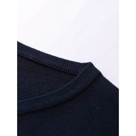 Mens Stylish Casual Knitted Wool Vest - Fashionable V-Neck, Sleeveless Thermal Jacket for Autumn & Winter - Perfect Insulating Layer, Versatile Tank Top Alternative